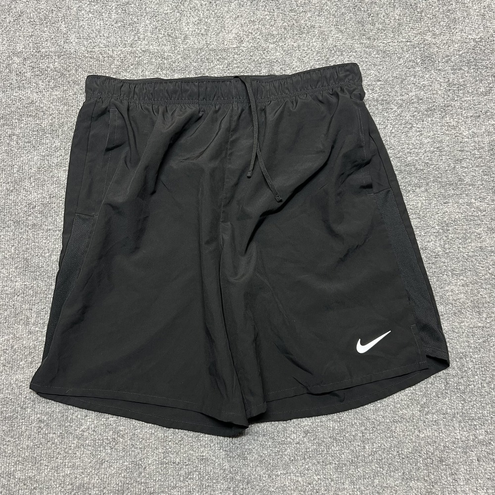 Nike Men's Dri-FIT Challenger 9" Brief-Lined Versatile Shorts Black Size Large